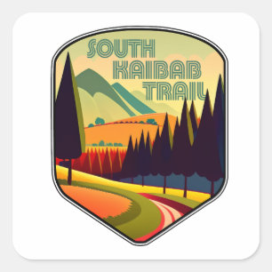 Sydkaibab Trail Grand Canyon Arizona Färg Fyrkantigt Klistermärke