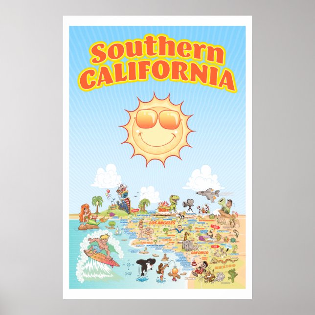 Sydkalifornisk kartongaffisch poster (Framsidan)