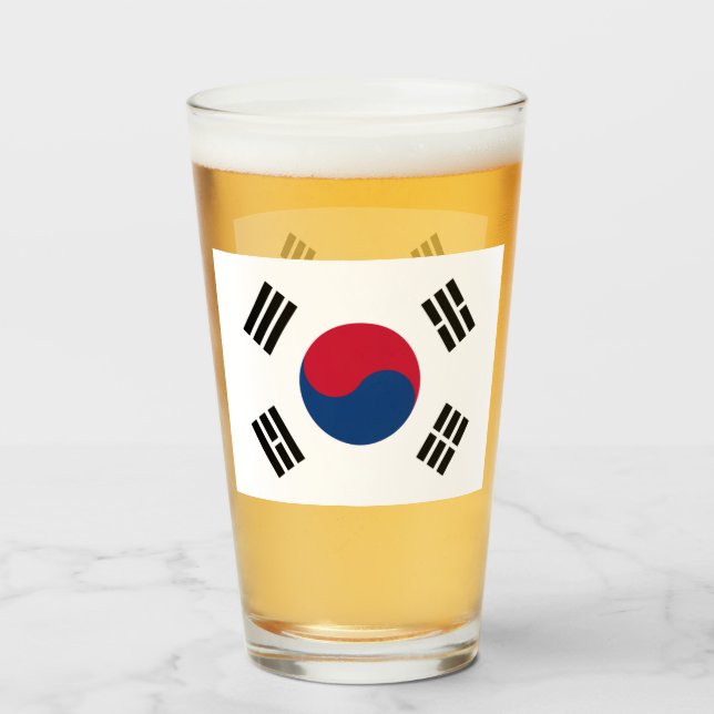 SYDKOREA BEER GLASS  GLASKOPP (Framsida fylld)