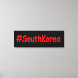"#Sydkorea" Cute Design. Köp nu Canvastryck