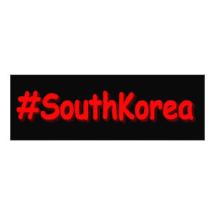 "#Sydkorea" Cute Design. Köp nu Fototryck