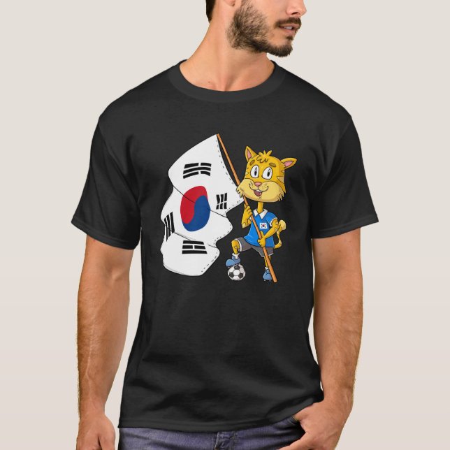 Sydkorea fan katt t shirt (Framsida)