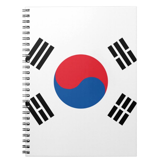 Sydkorea Flagga Anteckningsbok (Framsidan)