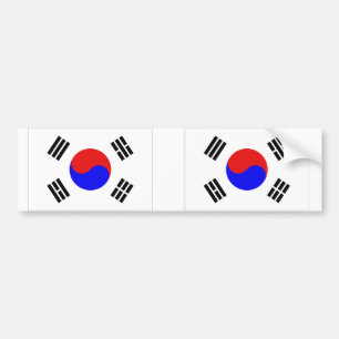 Sydkorea flagga bildekal