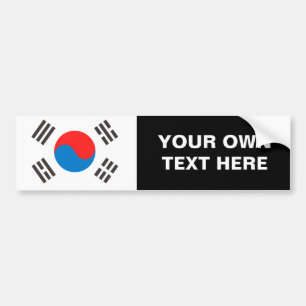 Sydkorea flagga bildekal