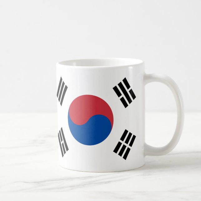Sydkorea Flagga Ceramic Mugg (Höger)