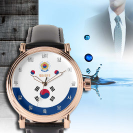 Sydkorea, Flagga, Emblem, mode Sydkorea Armbandsur