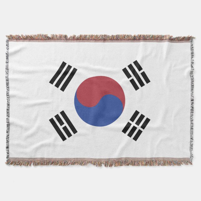 Sydkorea flagga filt (Framsidan)