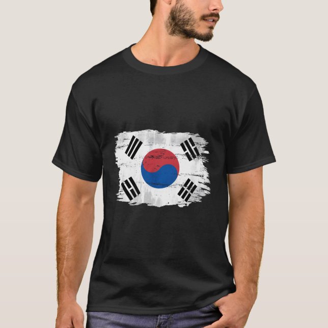 Sydkorea Flagga för Koreahalvön T Shirt (Framsida)