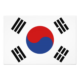 Sydkorea Flagga Fototryck