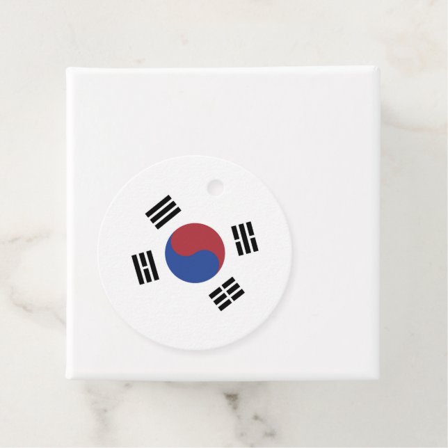 Sydkorea flagga gåvor etiketter (På plats)
