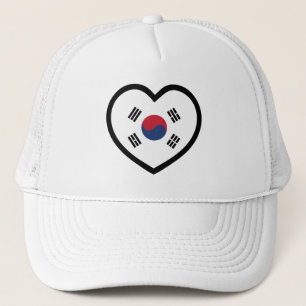 Sydkorea Flagga Hjärta Keps