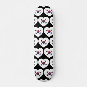 Sydkorea Flagga Hjärta Mini Skateboard Bräda 18,5 Cm