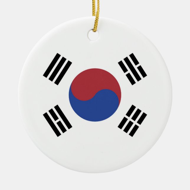 Sydkorea flagga julgransprydnad keramik (Framsidan)
