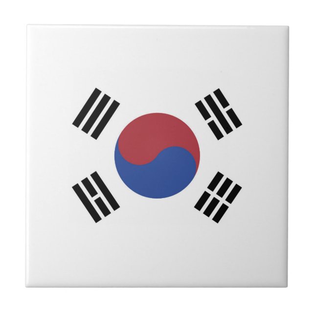 Sydkorea flagga kakelplatta (Framsidan)