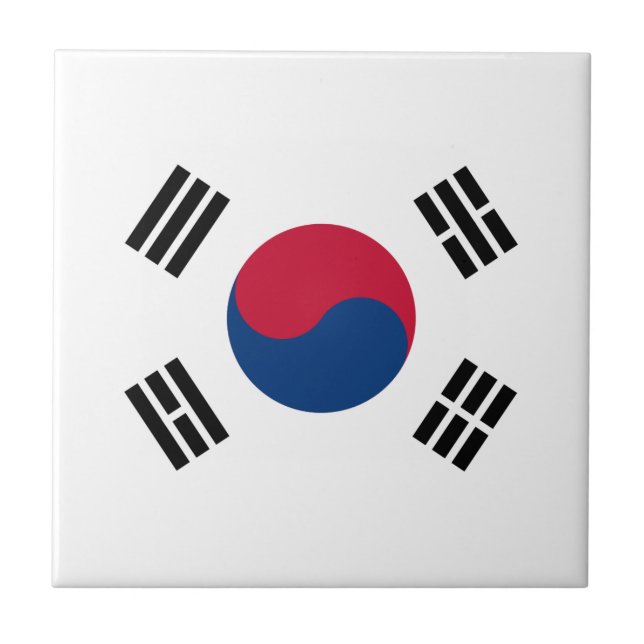 Sydkorea flagga kakelplatta (Framsidan)