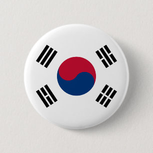 Sydkorea flagga knapp