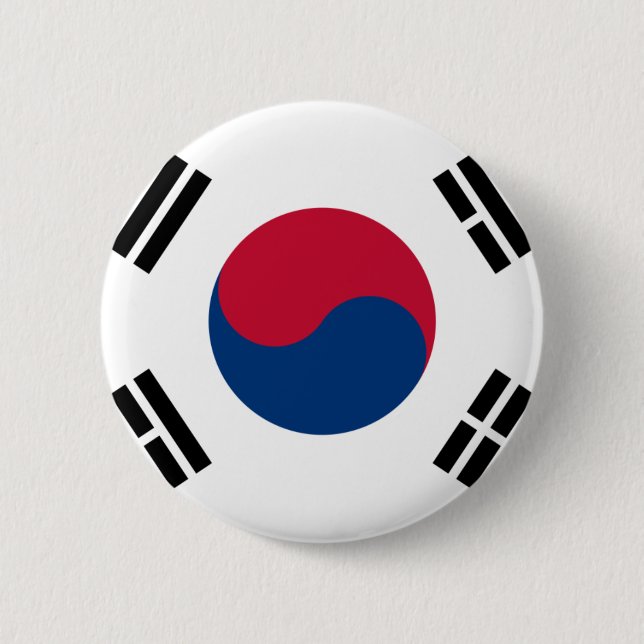Sydkorea flagga knapp (Framsida)