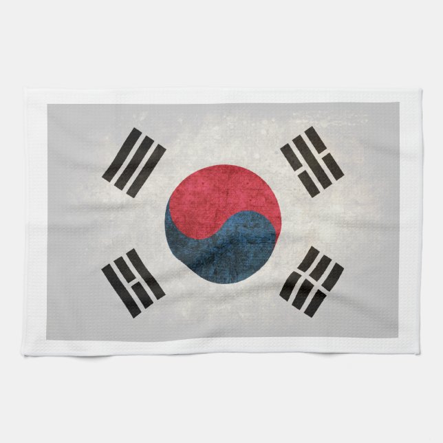 Sydkorea Flagga. Kökshandduk (Horisontell)