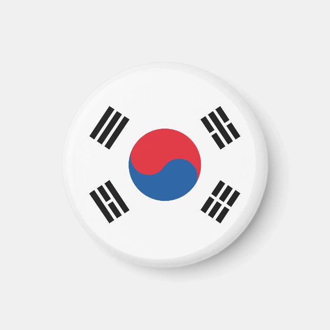 Sydkorea Flagga Magnet (Framsidan)