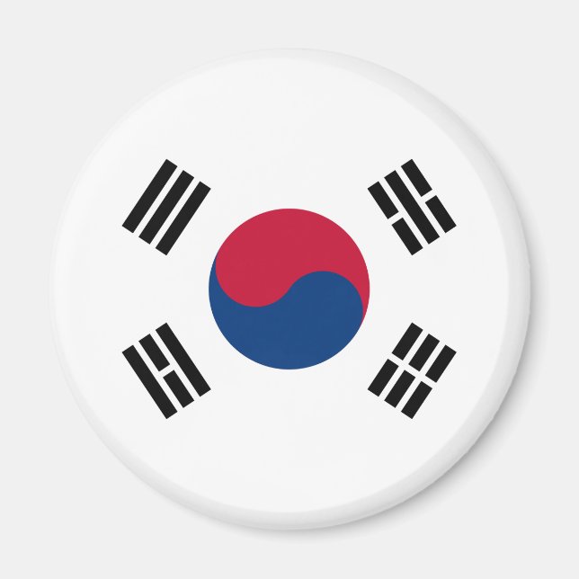 Sydkorea flagga magnet (Framsidan)