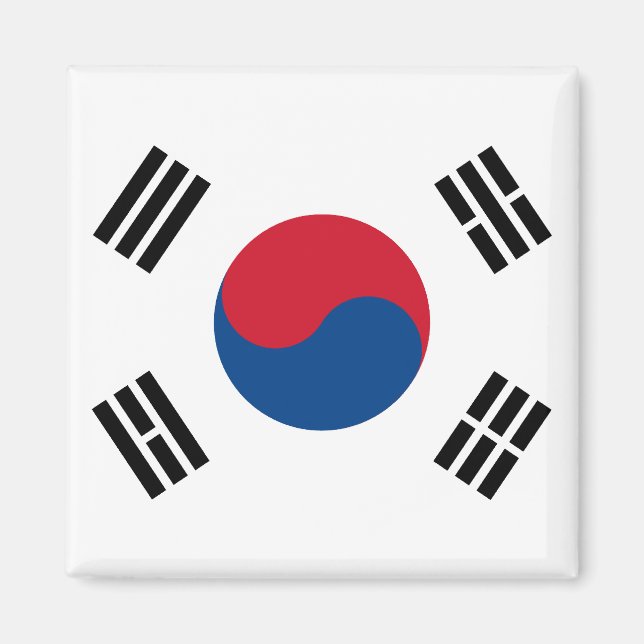 Sydkorea Flagga Magnet (Framsidan)