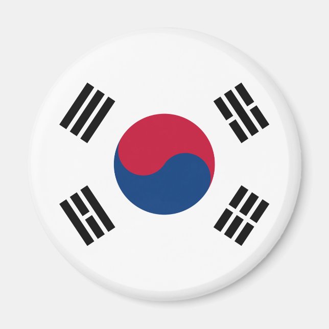 Sydkorea Flagga Magnet (Framsidan)