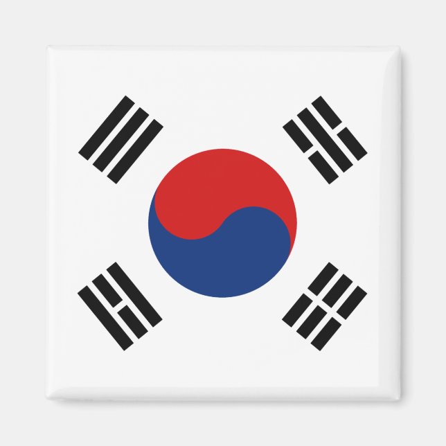 Sydkorea Flagga Magnet (Framsidan)