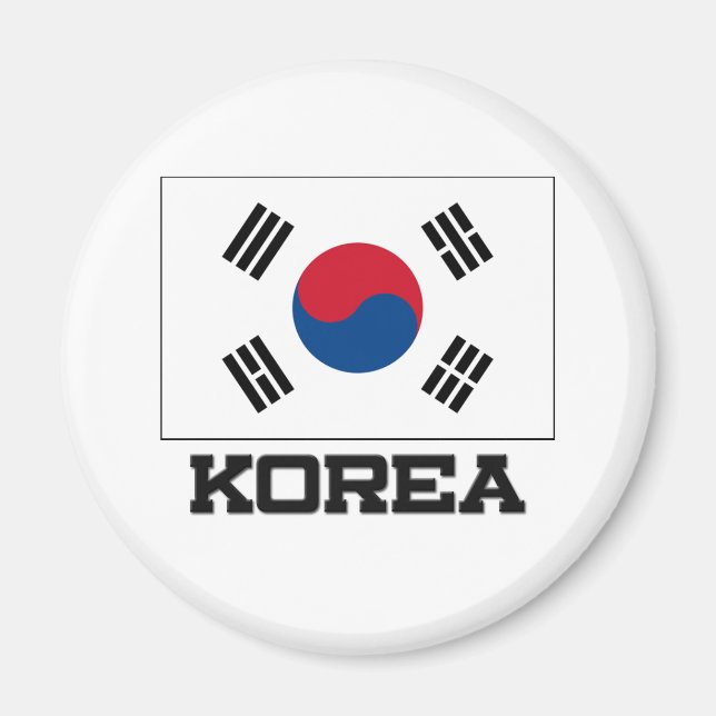 Sydkorea Flagga Magnet (Framsidan)