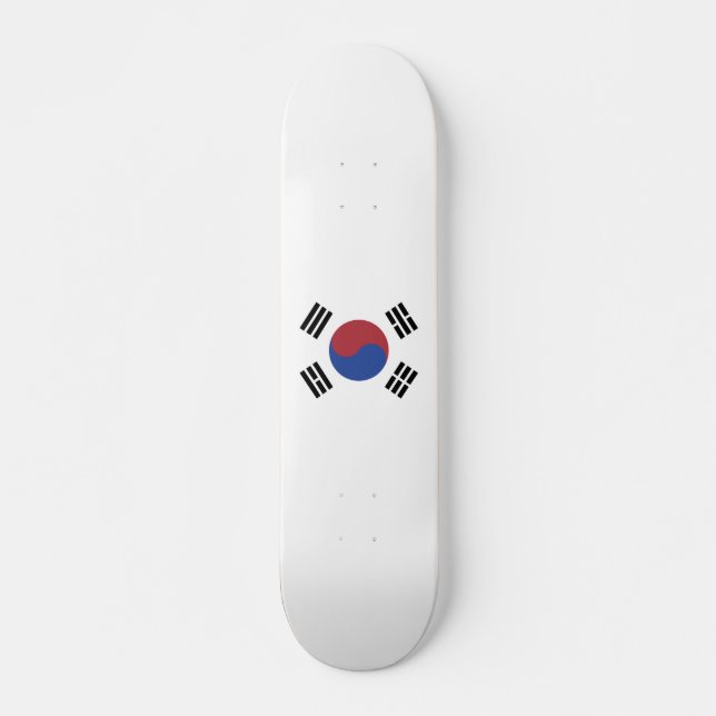 Sydkorea flagga mini skateboard bräda 18,5 cm (Framsida)