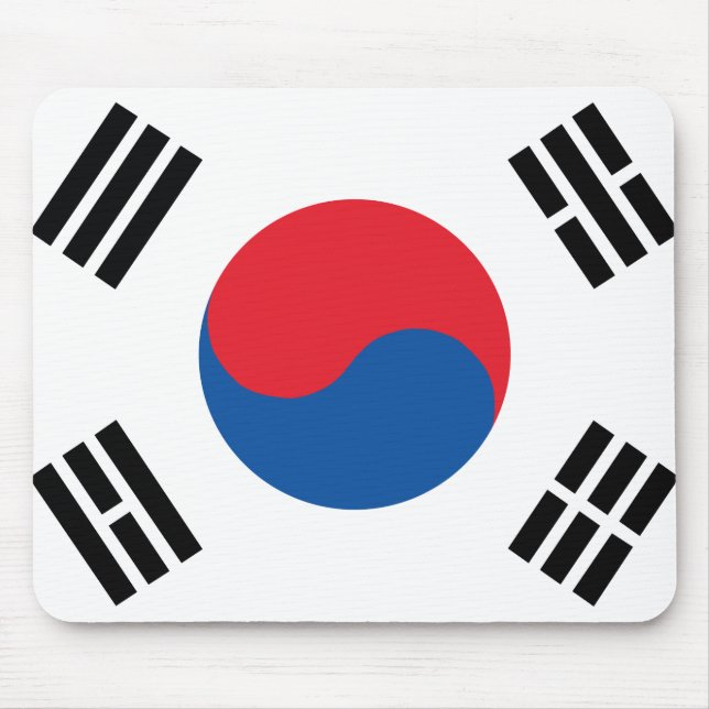 Sydkorea Flagga Musmatta (Framsidan)