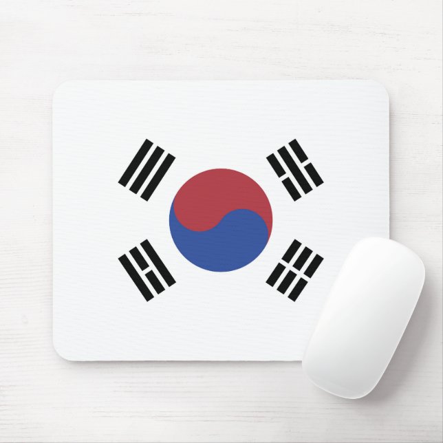 Sydkorea flagga musmatta (Med mus)