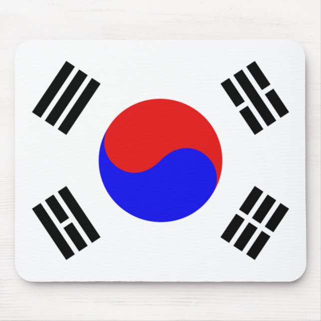 Sydkorea flagga musmatta (Framsidan)
