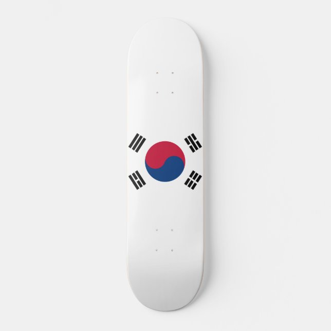 Sydkorea flagga old school skateboard bräda 21,6 cm (Framsida)