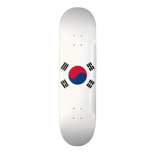 Sydkorea flagga old school skateboard bräda 21,6 cm