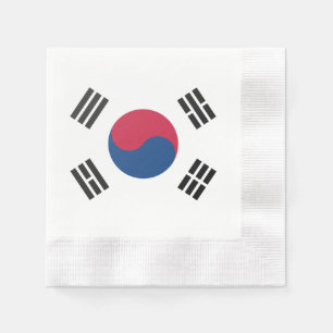 Sydkorea flagga pappersservett
