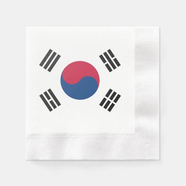 Sydkorea flagga pappersservett (Framsidan)
