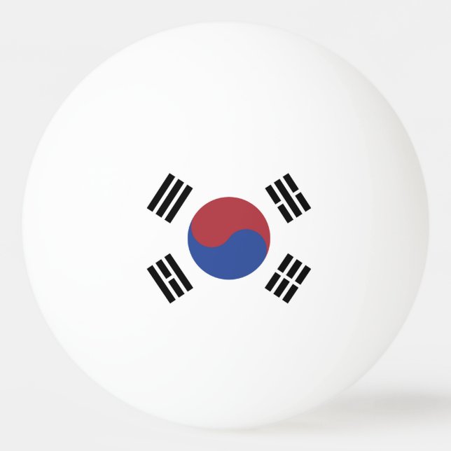 Sydkorea flagga pingisboll (Framsidan)