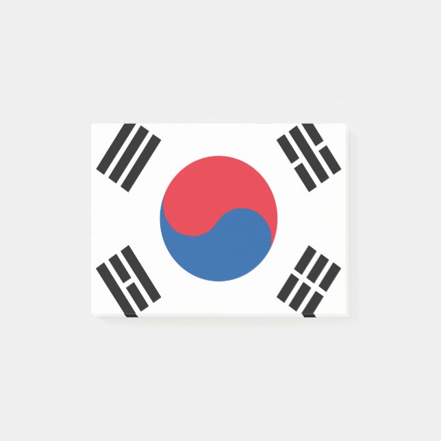 Sydkorea Flagga Post-it Block (Framsida)