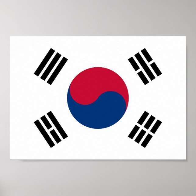 Sydkorea flagga poster (Framsidan)