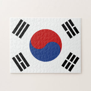 Sydkorea flagga pussel