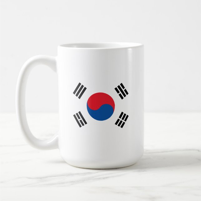 Sydkorea Flagga Stainless Kaffemugg (Vänster)