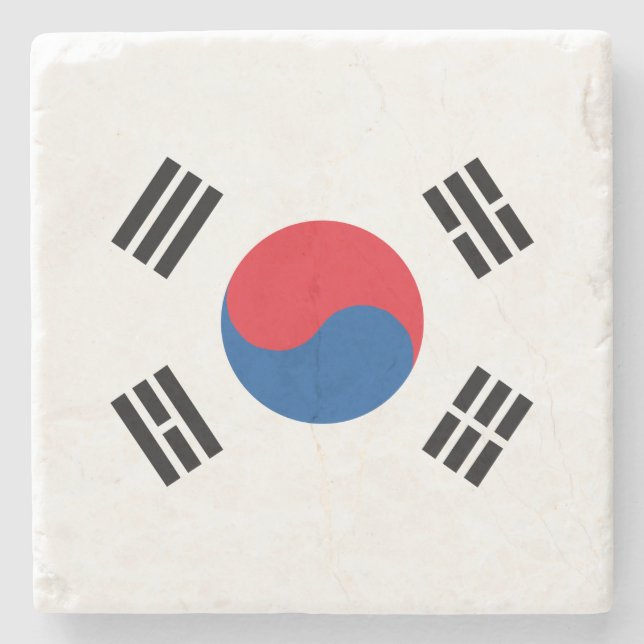 Sydkorea Flagga Stenunderlägg (Framsidan)