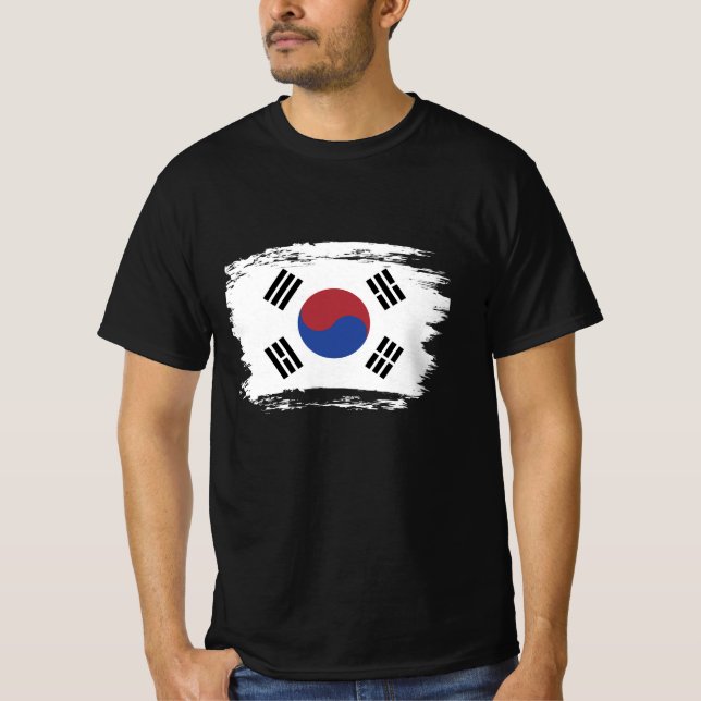 Sydkorea flagga t shirt (Framsida)