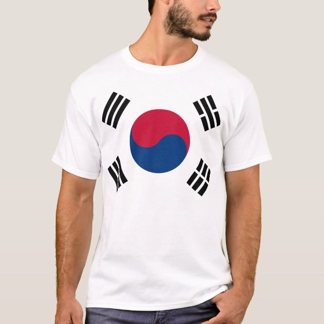 Sydkorea flagga t shirt (Framsida)