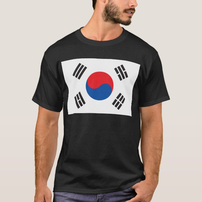 Sydkorea Flagga T Shirt (Framsida)