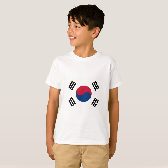 Sydkorea flagga tee (Hel framsida)