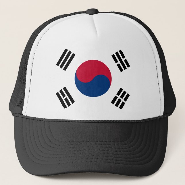 Sydkorea flagga truckerkeps (Framsida)