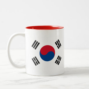 Sydkorea Flagga Två-Tonad Mugg