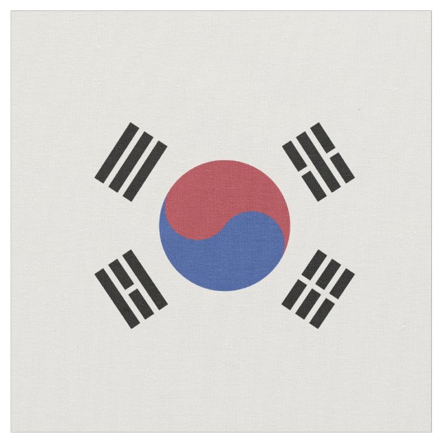 Sydkorea flagga tyg (Närbild)